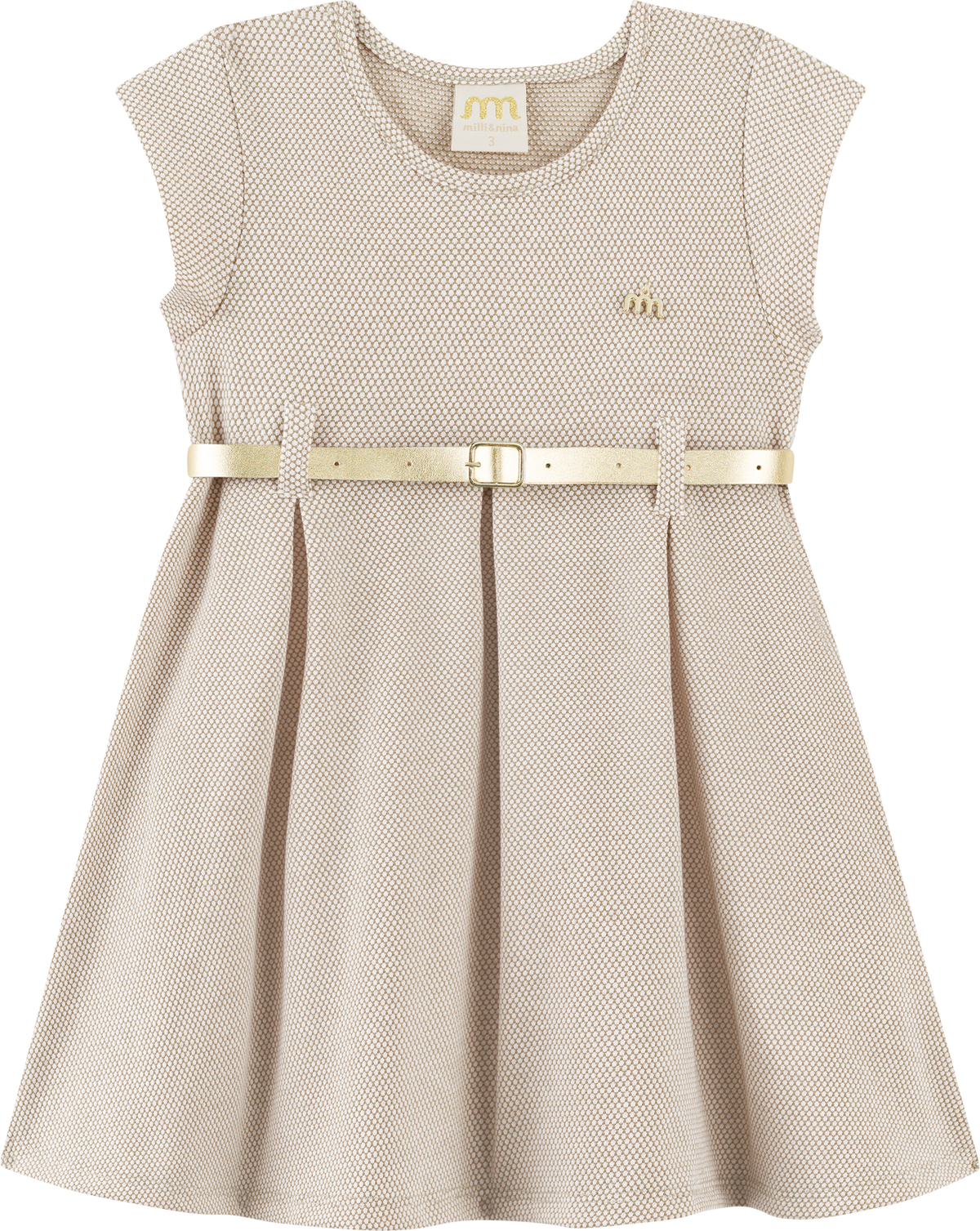 Foto oficial em alta — Vestido em Cotton Bee Honey — BG0057 — frente