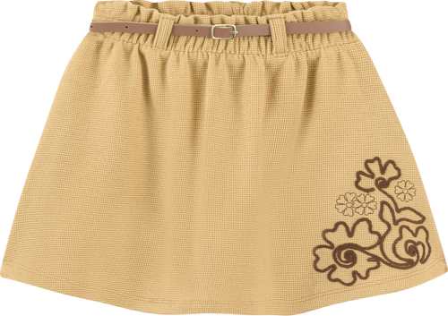 Foto oficial em alta — Conjunto Blusa em Cotton Penteado Saia em Malha Wafer — BG0026 — costas