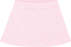 Foto oficial em alta — Conjunto Blusa em Tecido Listras Harmonia e Short Saia em Sarja com Elastano — BG0026 — costas