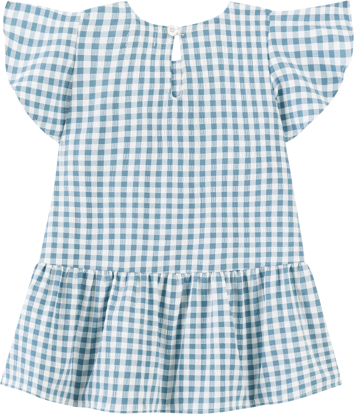 Foto oficial em alta — Vestido em Tecido Xadrez Vichy — AZ0270 — costas