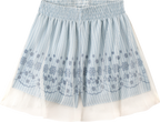 Foto oficial em alta — Conjunto Blusa em Cotton Penteado Shorts Saia em Microfibra Four Way — AZ0266 — costas