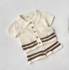 Look completo do conjunto infantil Olympe marrom